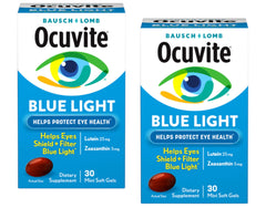 Ocuvite Blue Light bottle side view, two-pack packaging for convenient daily use.