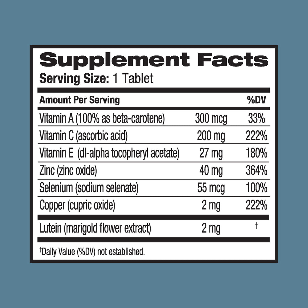 Ocuvite bottle on desk suggesting easy daily supplement habit