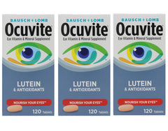 Ocuvite lutein tablets bottle close-up highlighting eye nutrition benefits