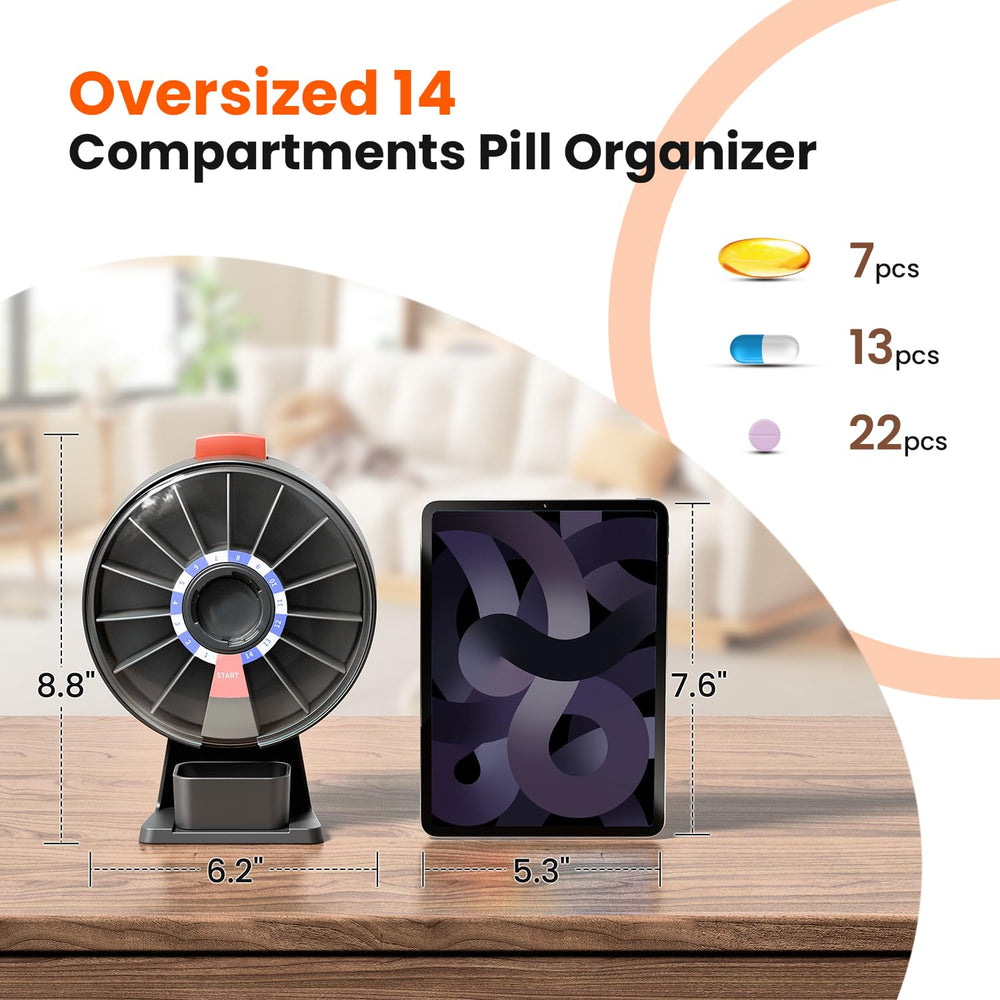 Odaro 7-day AM/PM pill organizer simplifies daily routines.