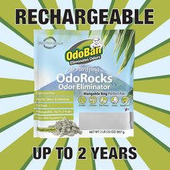 Close-up of mineral rocks in OdoBan OdoRocks highlighting natural odor absorption.