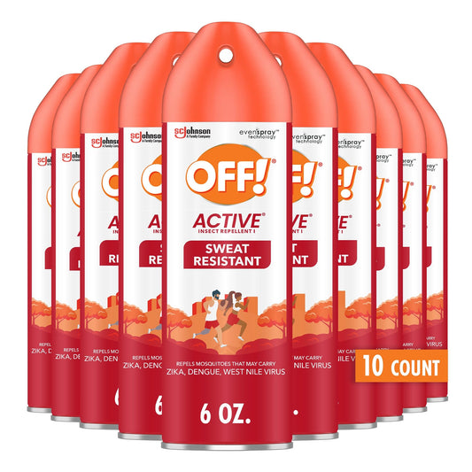 OFF! Active Insect Repellent canister shown outdoors for mosquito protection
