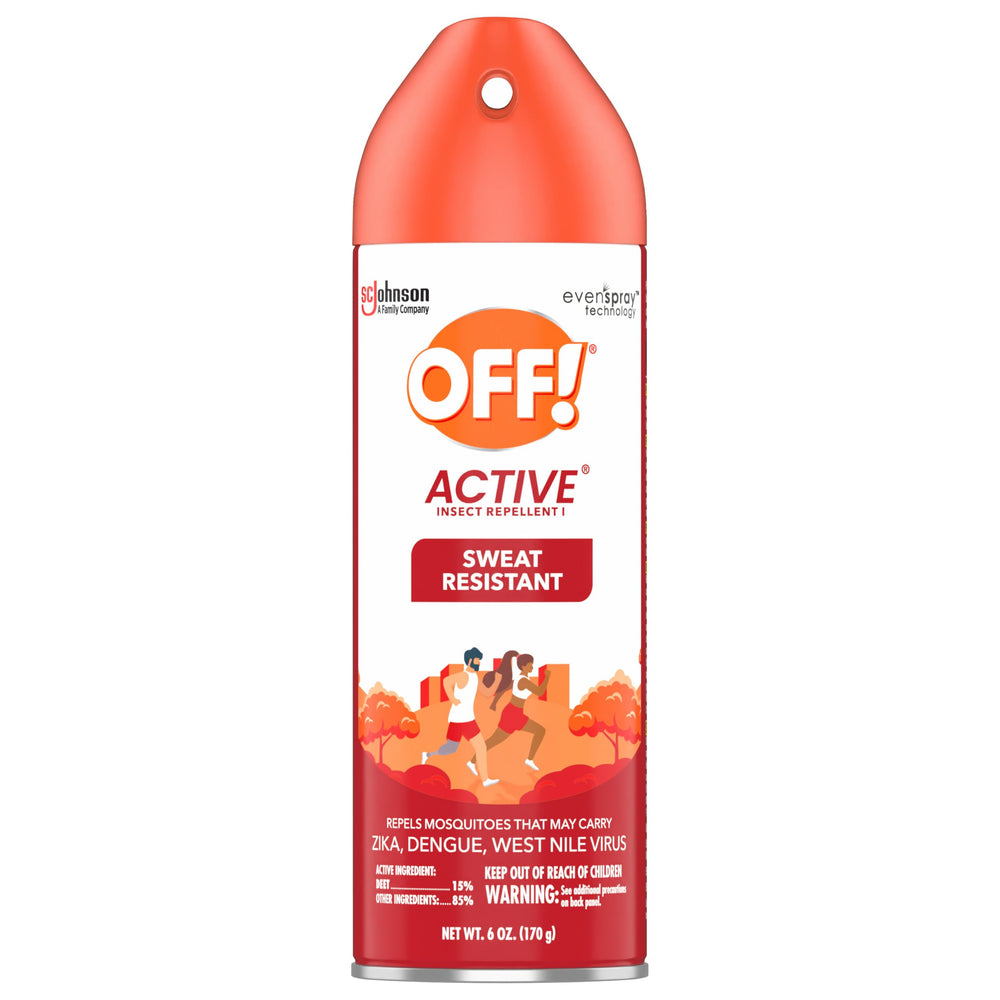 Six-pack of OFF! cans displayed for extended outdoor use