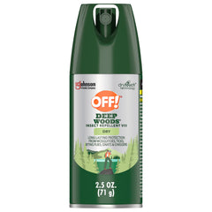 OFF! Deep Woods aerosol bottle for non-greasy mosquito protection during outdoor adventures.