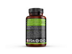 Open bottle of Gigachad Stack capsules ready for daily cognitive support