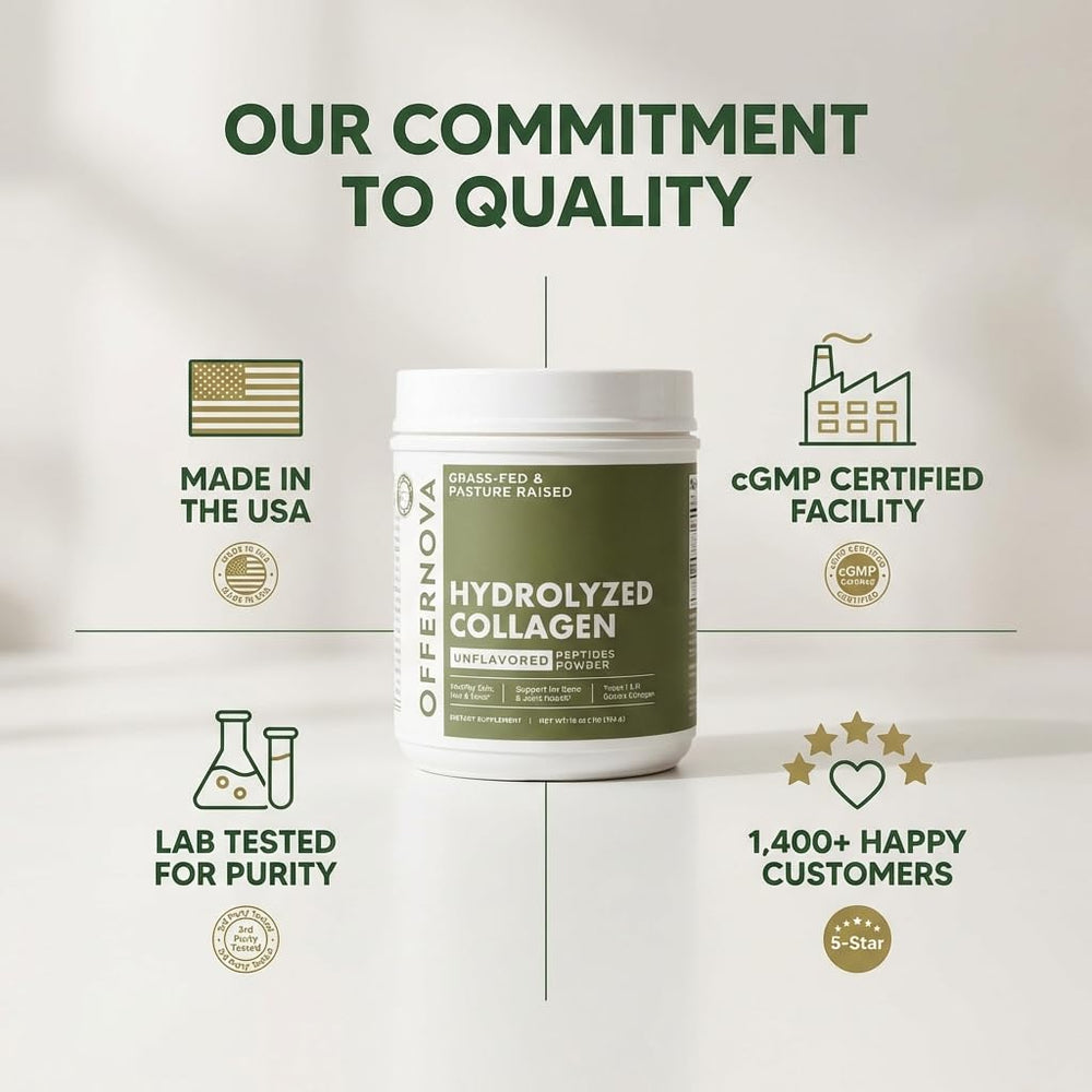 Offernova collagen powder on pantry shelf, keto-friendly option