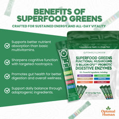 OH Optimal Human 90+ ingredients blend shown to support balanced energy.