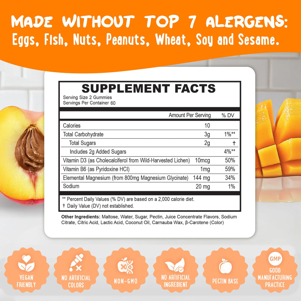 OH MY CHEWY vegan gluten-free ingredients label communicates a clean, non-GMO formula.