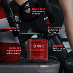Oh!mino all nine EAAs and BCAAs pack illustrated for complete amino nutrition.