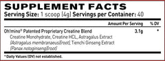 Oh!mino Creatine Complex scoop shown for accurate per-serving dosing.