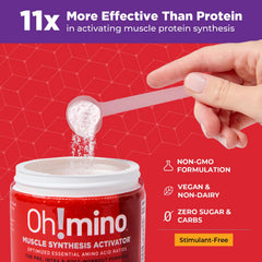 Oh!mino Essential Amino Acids Berry Blast supports steady recovery without caffeine.