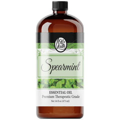 Oil of Youth Spearmint essential oil bottle pour for diffuser ambience.