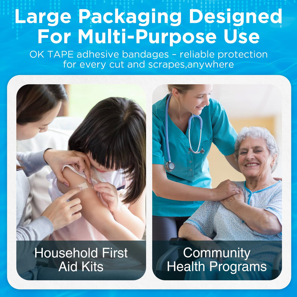OK TAPE bandages perfect for clinic and professional first aid settings