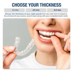 Okiguards dental mold kit and info card used for precise customization.