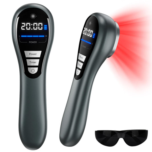 Okyna handheld red light therapy device front view for convenient home use