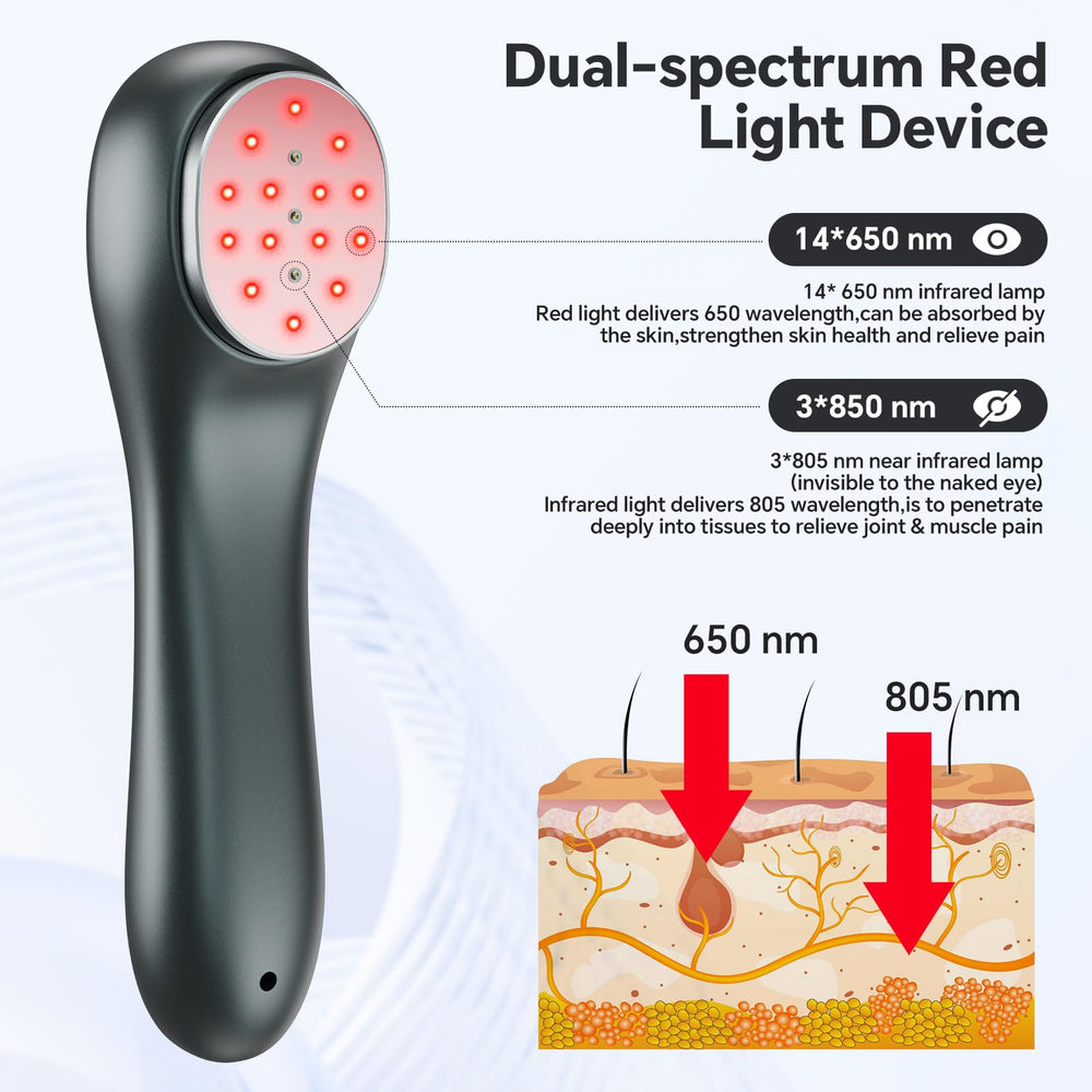 Okyna pain relief session with the red light therapy wand on joints