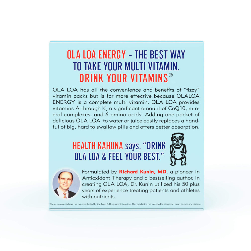 Ola Loa Energy Tropical dissolving tablet in water for quick nourishment