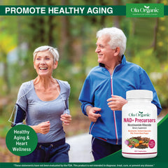 Ola Organic NAD+ Plus bottle with water invites easy daily use