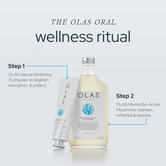 Olas travel-size mouthwash 1oz shown for on-the-go freshness.
