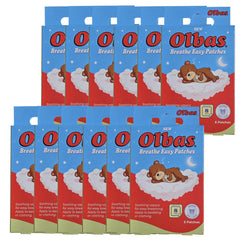 Olbas Breathe Easy Patches on a child's pajamas for easier breathing at night.