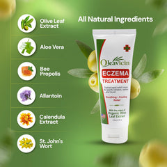 Oleavicin organic olive leaf extract visual emphasizes natural, nourishing skincare.
