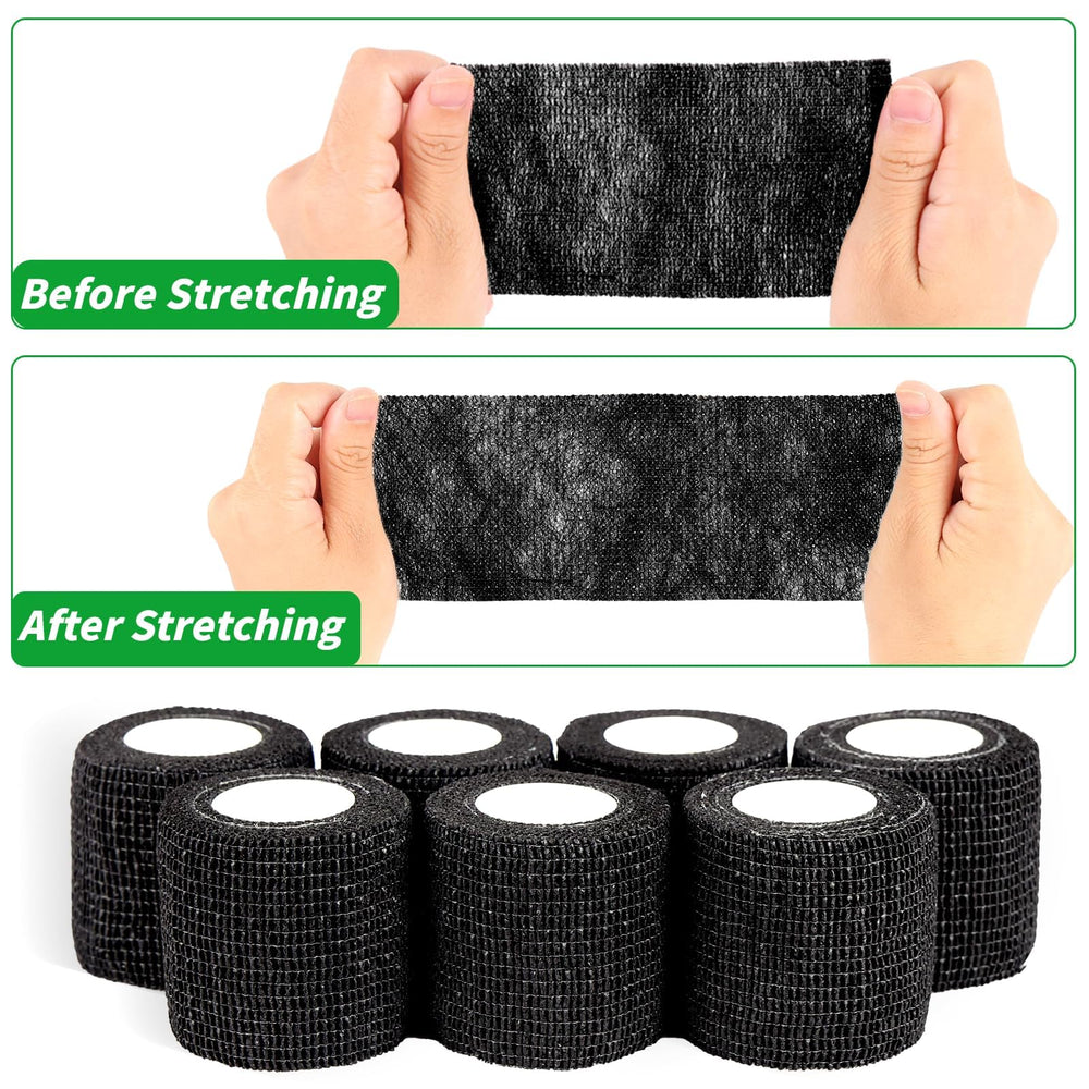Oleitodh bandage wrap on knee provides comfortable stabilization.