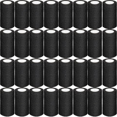 Oleitodh bandage wrap 4in black roll, 5yds, bulk pack for athletic support and stability