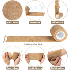 Close-up of Oleitodh breathable bandage fabric on skin