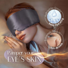 OLESILK sleep mask with nose wing design directs light away from eyes.