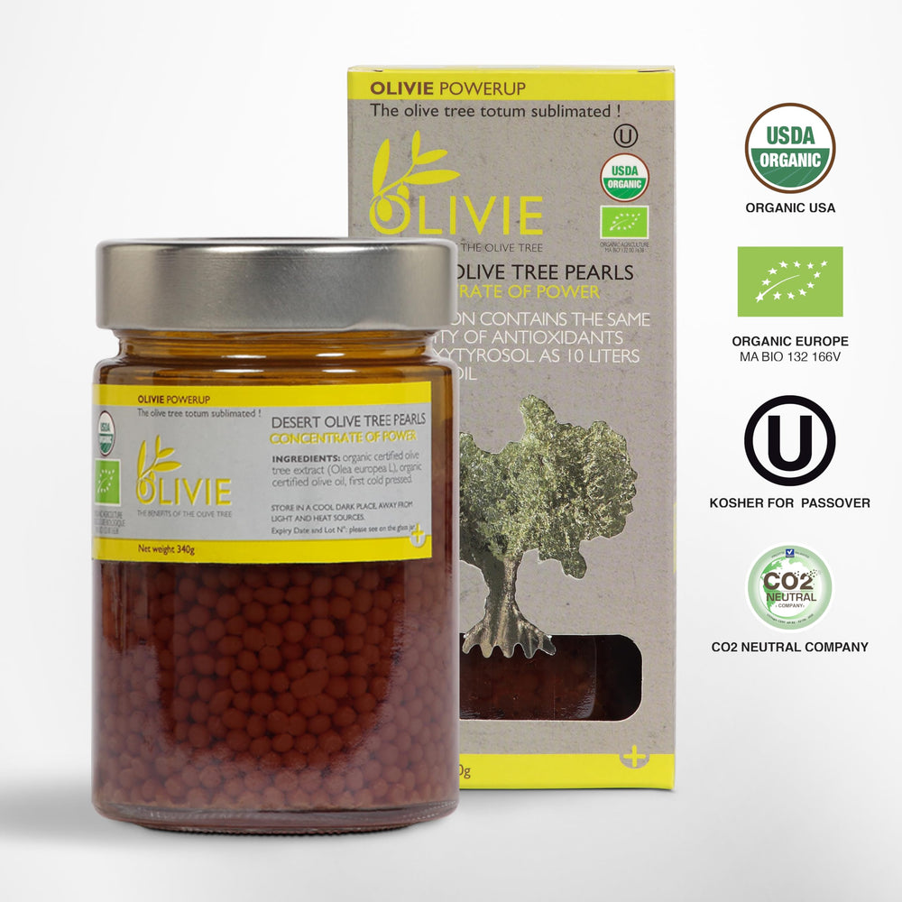 OLIVIE Organic certification label for USDA EU standards