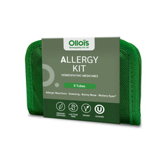 OLLOIS portable case showing organized allergy remedy tubes