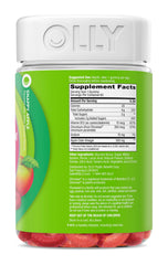 OLLY Metabolism Gummy Rings dispense-pour demonstrates easy daily dosage.