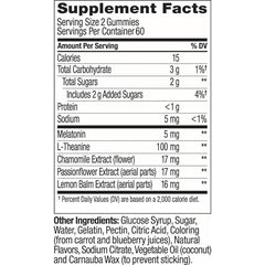 Melatonin 5 mg label on gummy bottle