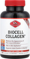 Olympian Labs BioCell Collagen II bottle with capsules for daily joint and skin support.