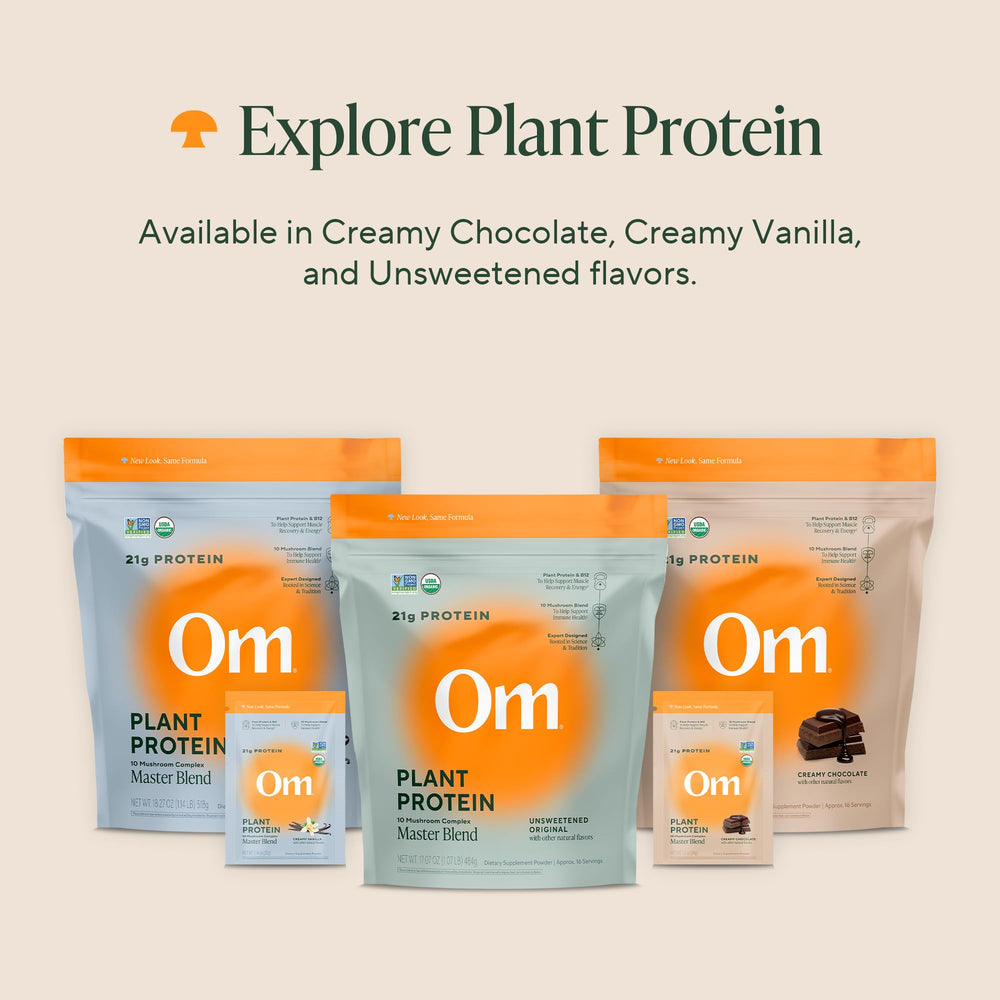 OM Mushroom blend with Ashwagandha and BCAAs for everyday balance.