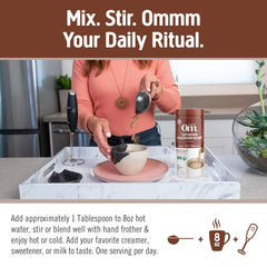 OM Mushroom Superfood instant coffee featuring Reishi for calm clarity