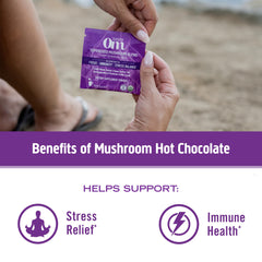 Four mushroom blend Lions Mane Reishi Chaga Turkey Tail in OM Mushroom Superfood