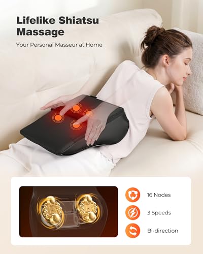 Two heating zones soothe neck and back simultaneously for cozy warmth.