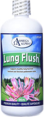 Omega Alpha Lung Flush bottle front shows packaging for easy daily use.