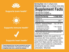 OmegaBrite 7010MD bottle label close-up showing high EPA content.