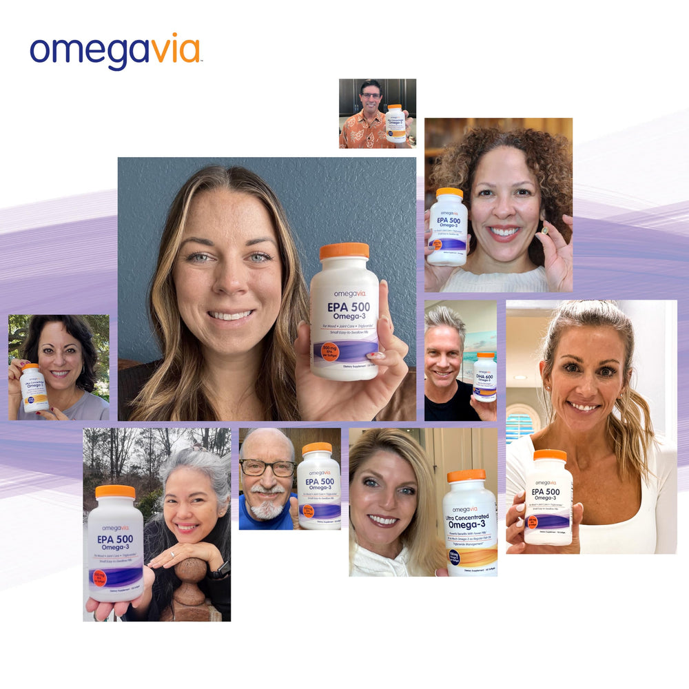 OmegaVia batch testing certification mark on package