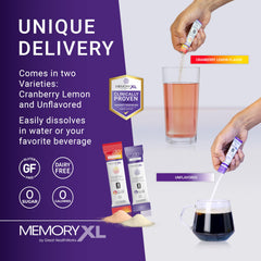 OmegaXL MemoryXL label close-up highlighting ingredients and benefits