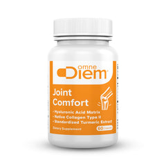 OmneDiem Joint Comfort bottle with Zoara capsules for daily joint support.