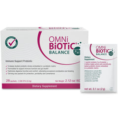 OMNi BiOTiC Balance bottle showing probiotic immune support for daily wellness