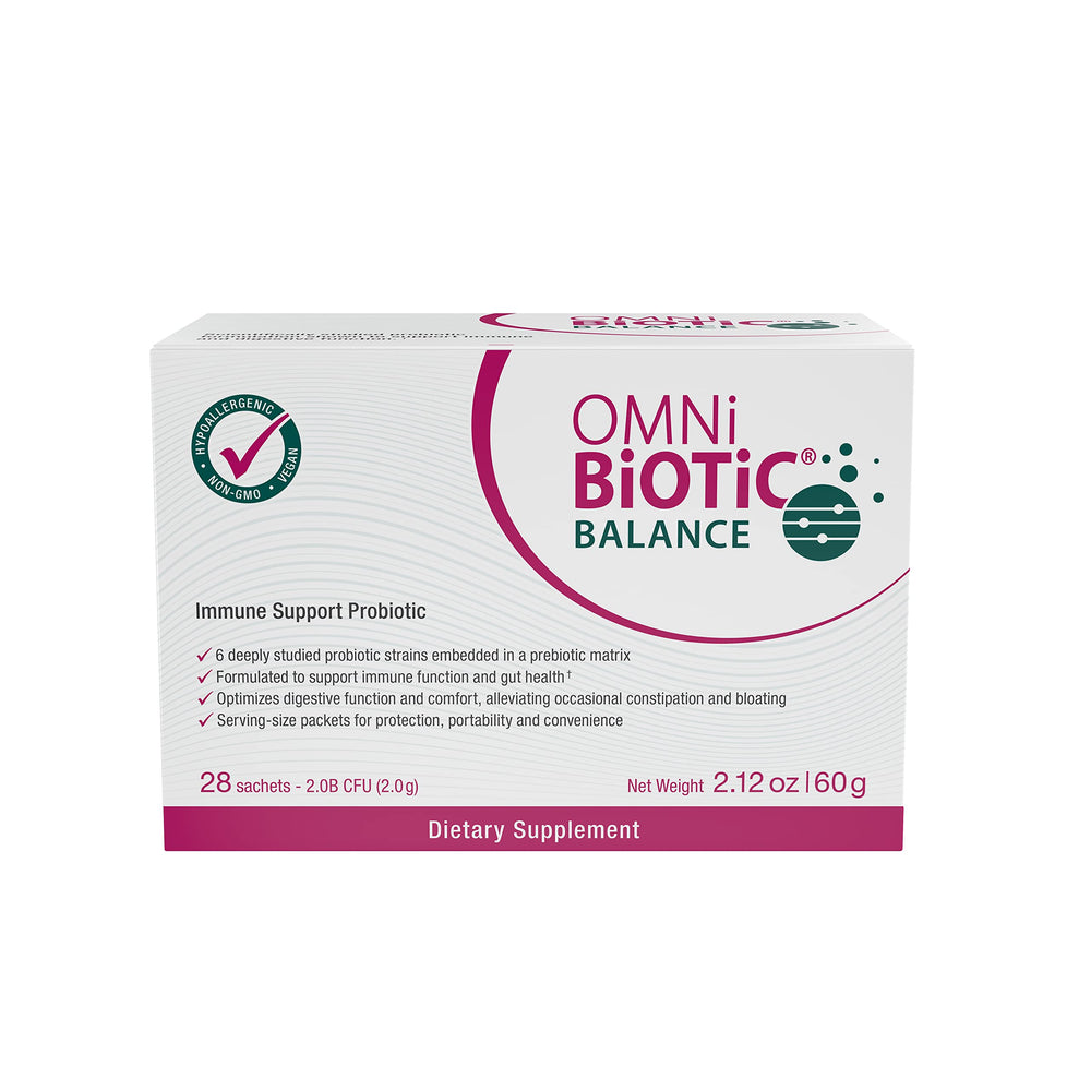 OMNi BiOTiC Balance packets for convenient daily probiotic intake