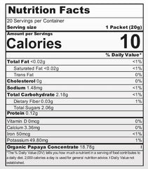 OMNi BiOTiC Caricol papaya sachet close-up showing enzyme-rich formula for gentle support
