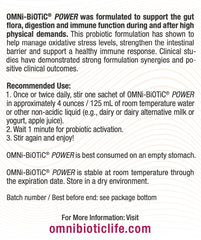 OMNi-BiOTiC Power mixed drink in glass demonstrating rehydration