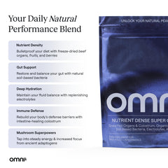 OMNI1 Super Complex beef liver visual emphasizing nutrient-dense organ meats