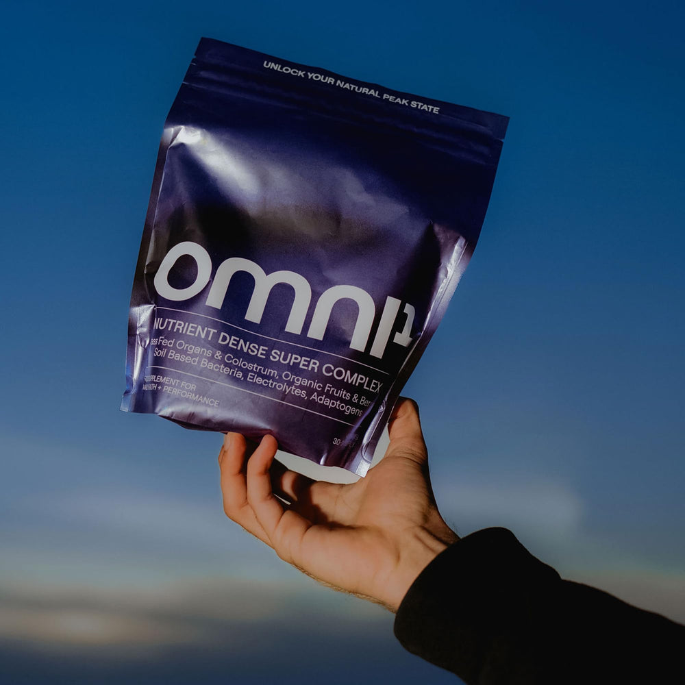 OMNI1 Super Complex probiotics gut health visual suggesting balanced digestion