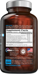 OmniBiotics Cortisol Relax use-scene with capsules and water.